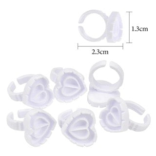 Lash Extension Adhesive Rings - Heart shaped