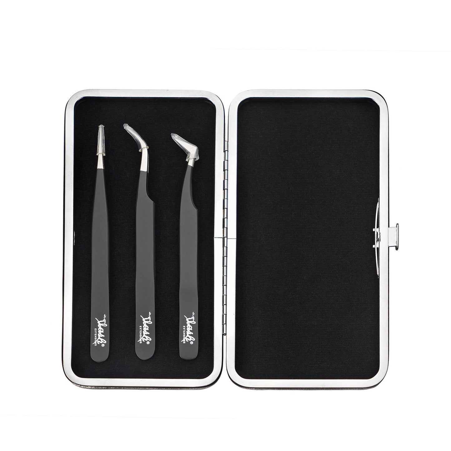 Magnetic 3pc Combo Lash Extension Tweezer Set