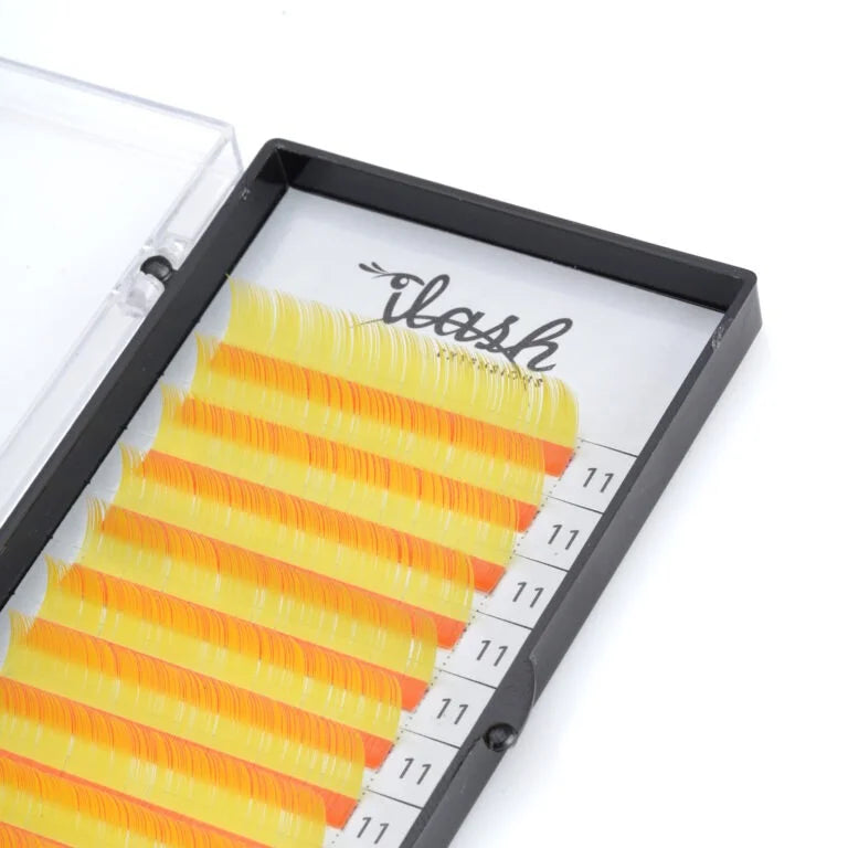 Lashes in Color 0.15 Single length 11mm 12 Rows