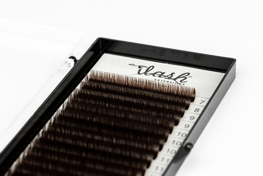 Classic Brown Lash Extensions C / D 0.15 7-13mm Mix lengths  16 Rows