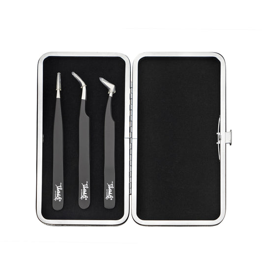Magnetic 3pc Combo Lash Extension Tweezer Set