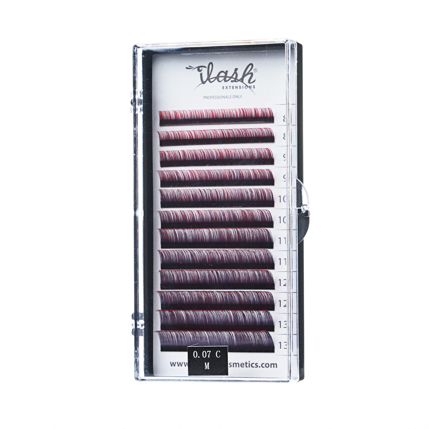 Volume Ombre Color Lashes C 0.07 Mix lengths 8-13mm 12 Rows