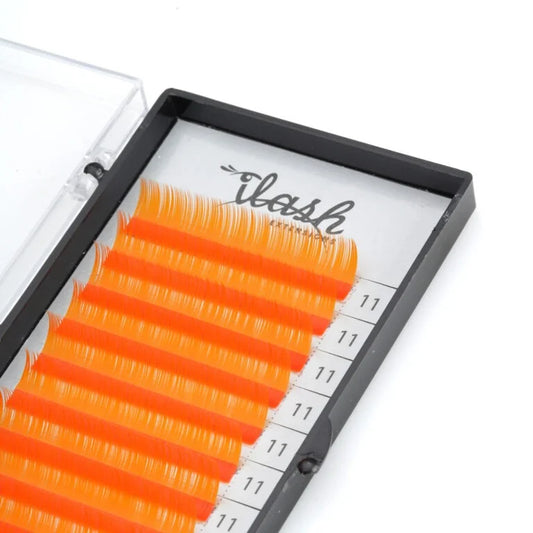 Lashes in Color 0.15 Single length 11mm 12 Rows