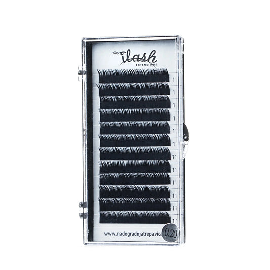 Classic Black Lashes 0.18 Mixed Lengths (12 lines)